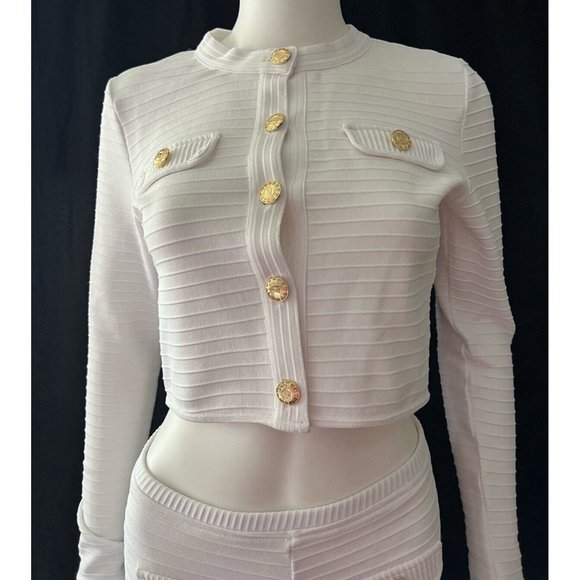 DAIMARAN Santorini Suit Matching Set 2 Pieces White Light Jacket + Shorts M - Picture 6 of 8